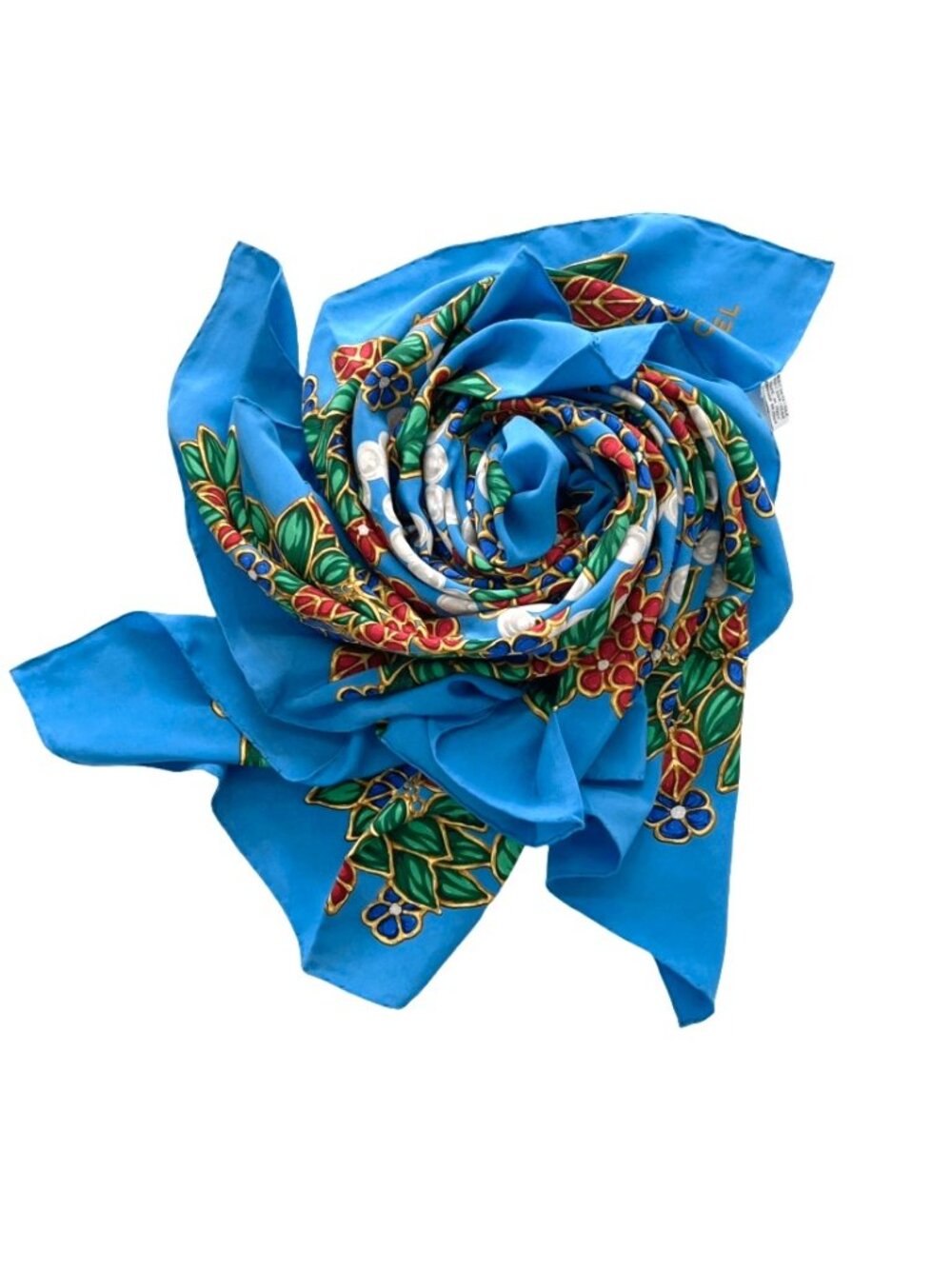 Chanel Large Scarf Silk Pattern Multicolor - Picture 3 of 12